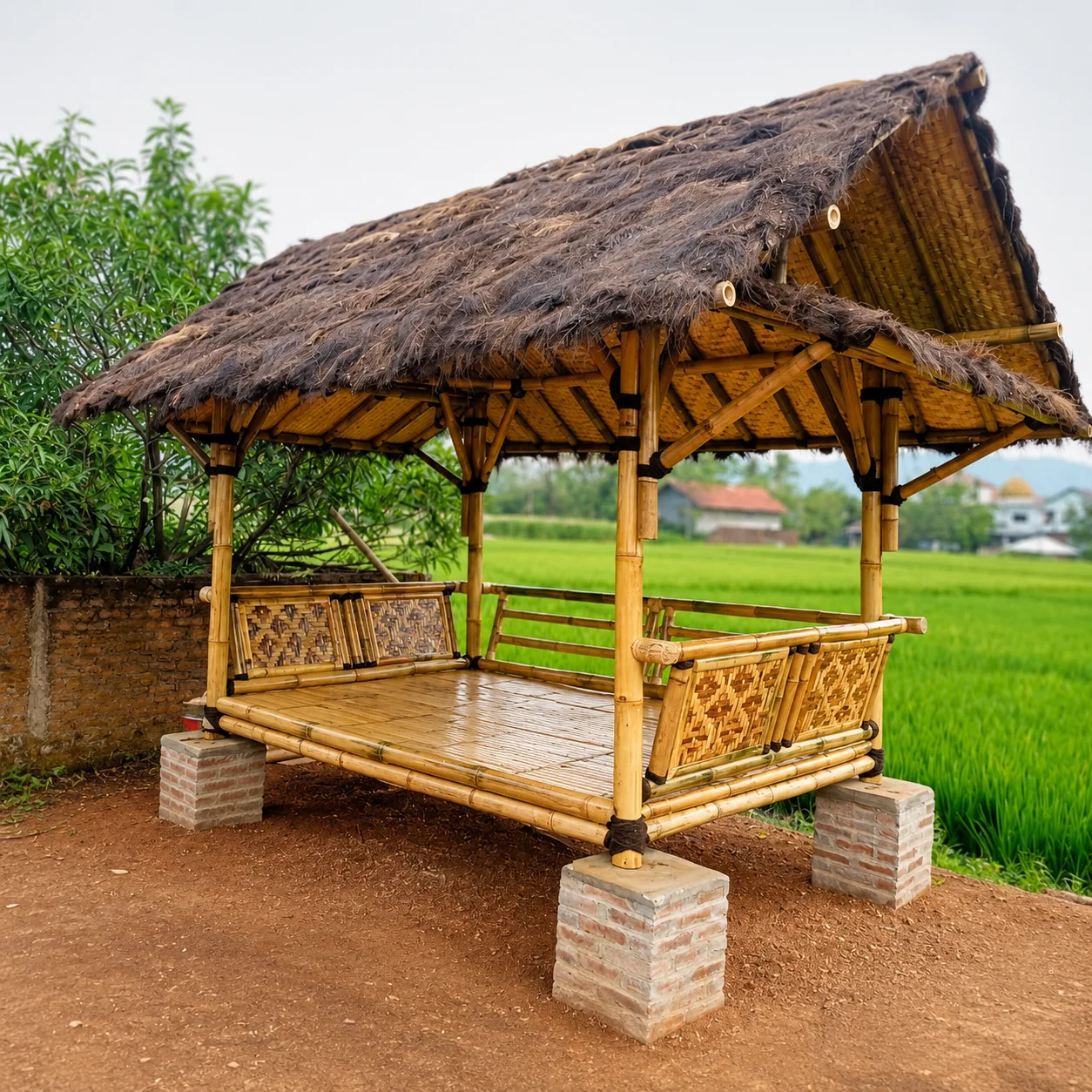 Gazebo bambu sawah